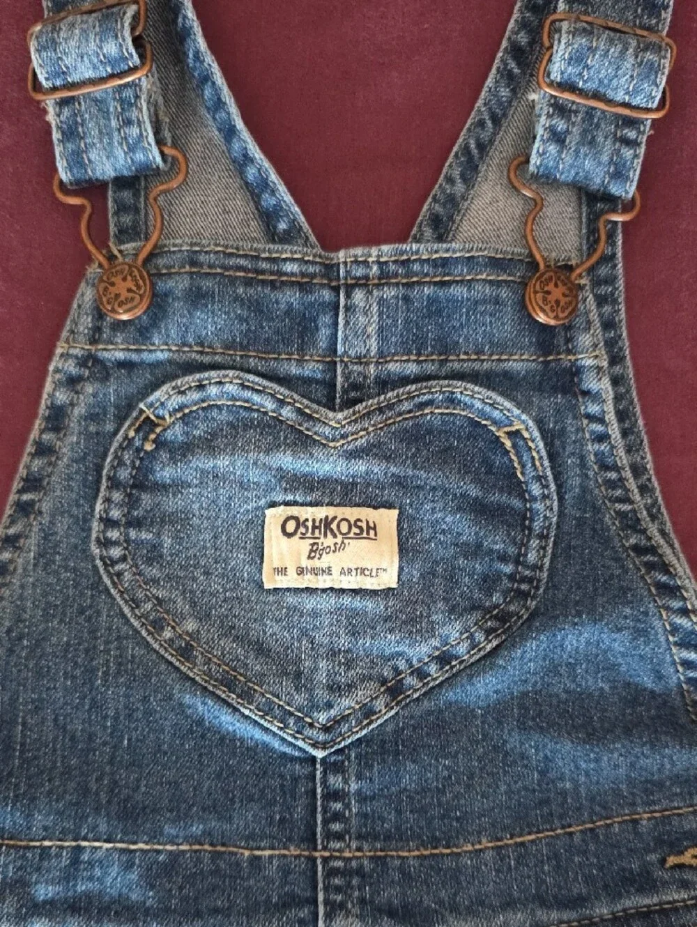 OshKosh B'gosh Pink Long Sleeve Tee with Denim Overalls